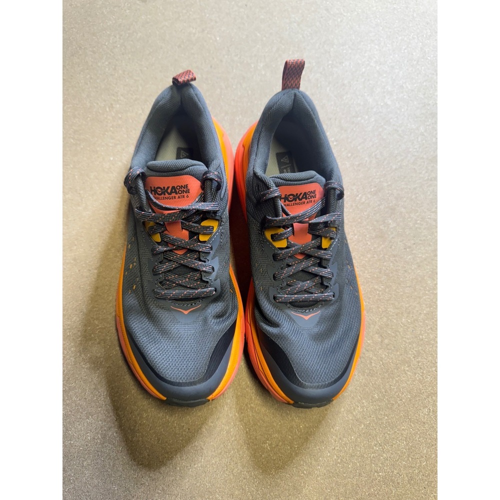 Hoka One One Womens Challenger ATR 7 Trail Running Shoes Grey Orange Size 7.5B - Picture 3 of 9